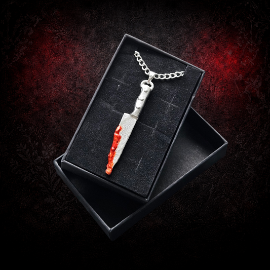 Horror knife pendant gothic jewellery
