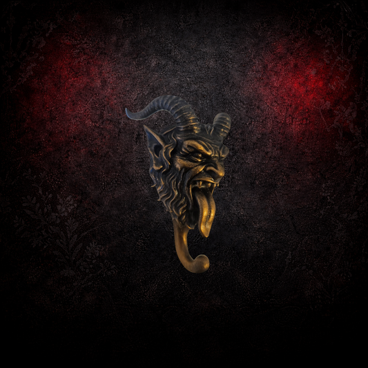 Krampus coat hook gothic wall decor