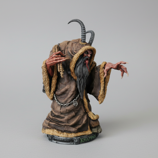 Hand painted Krampus model gothic horror figure Darkmoon Designs front view