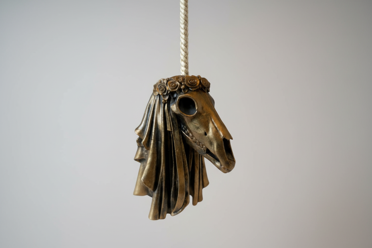 Mari Lwyd light pull gothic bathroom decor