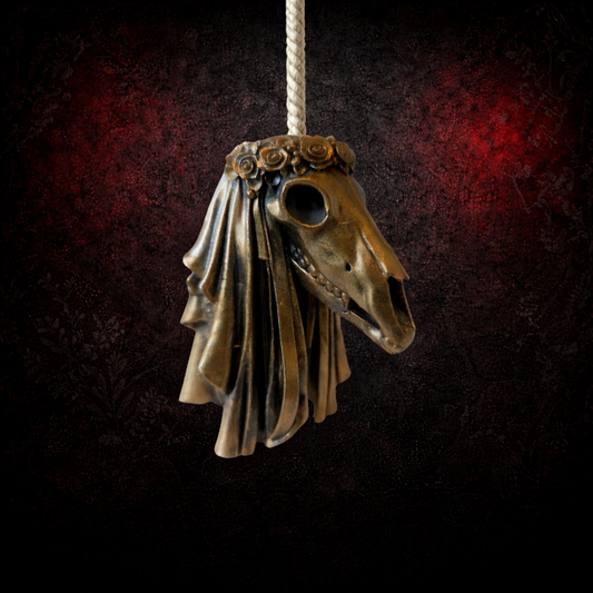 Mari Lwyd light pull gothic bathroom decor