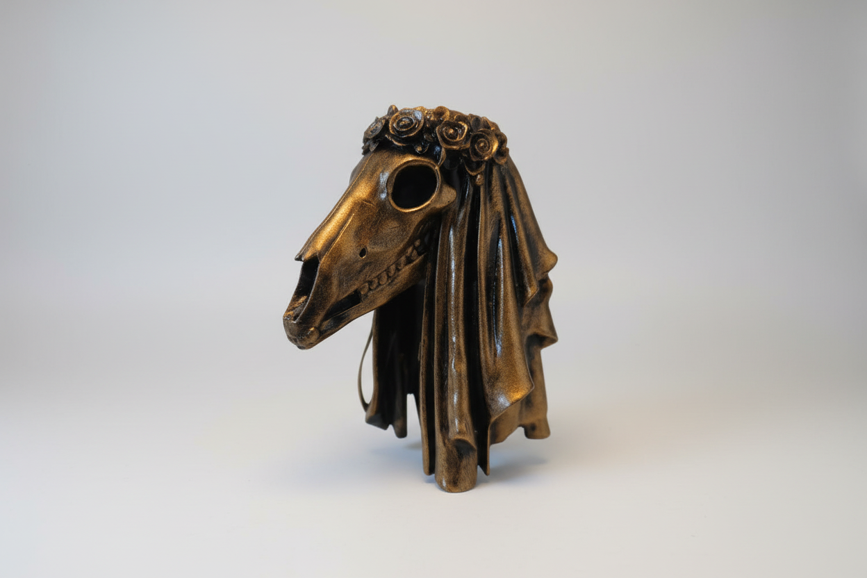 Welsh folklore Mari Lwyd light pull decor