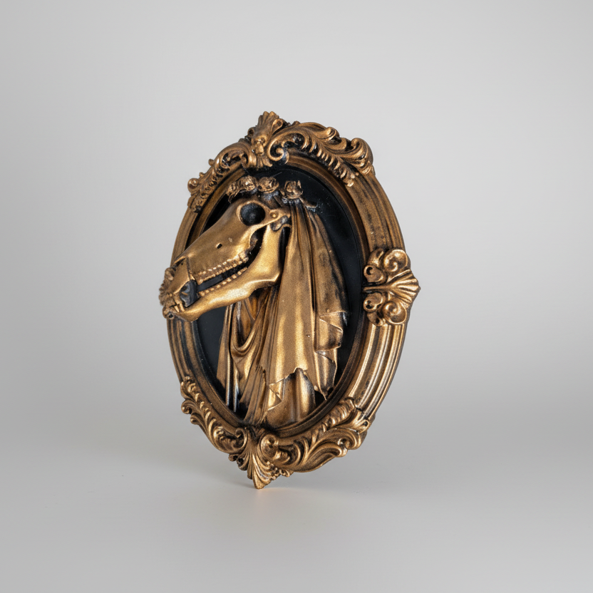 Mari Lwyd baroque frame dark home decor
