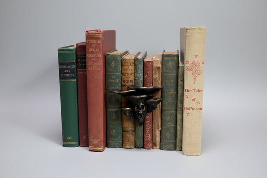 Mushroom spine hugger with face gothic book decor