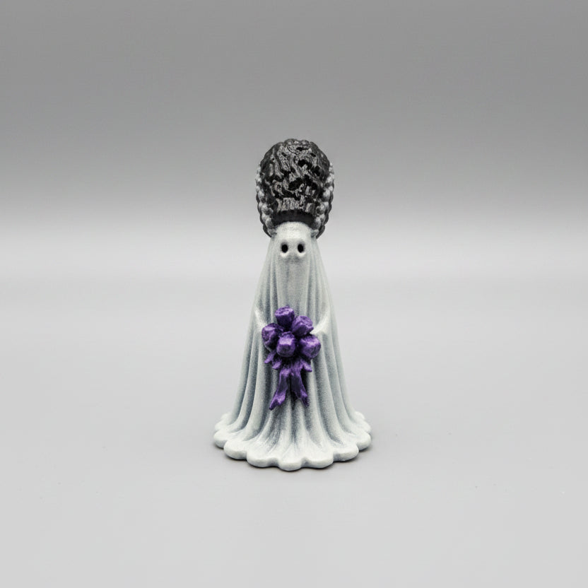 Personalised anniversary gift featuring bride and groom ghost ornaments