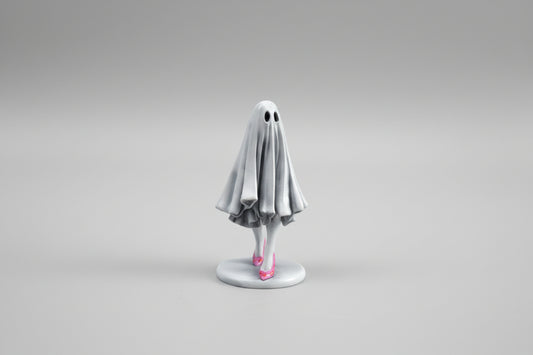 The Pink Widow – Limited Edition Ghost Figurine with Glitter Stilettos