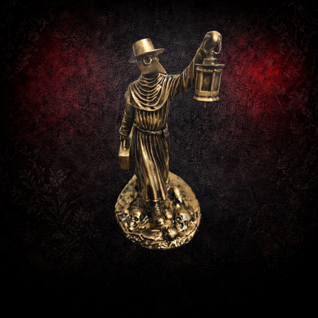 Standing plague doctor figurine gothic decor
