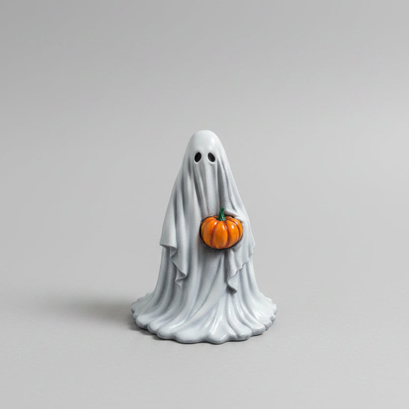 Pumpkinbearer ghost figurine displayed