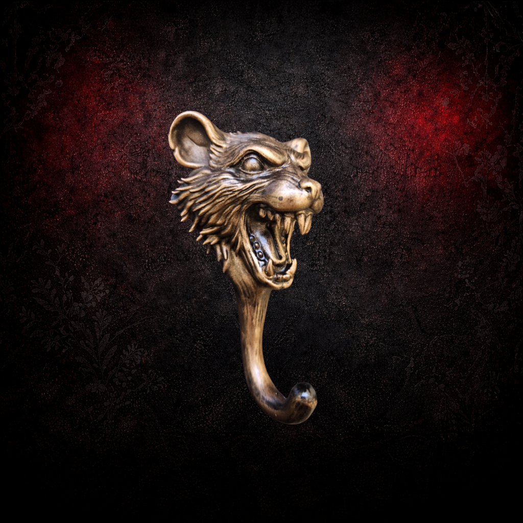 Rat King Gothic Wall Hook | Resin & Hand Painted Bronze | Dark Macabre Decor | 100mm Tall