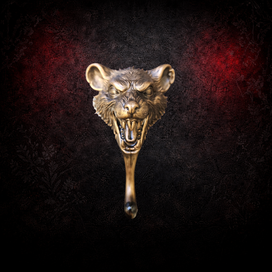 Rat King Gothic Wall Hook | Resin & Hand Painted Bronze | Dark Macabre Decor | 100mm Tall