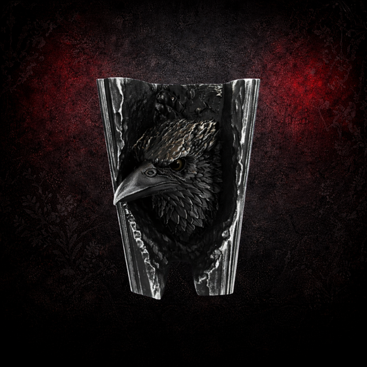 Raven book nook shelf insert gothic bookshelf decor
