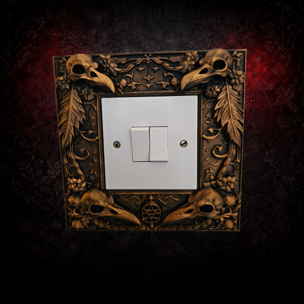 Raven light switch surround gothic wall decor