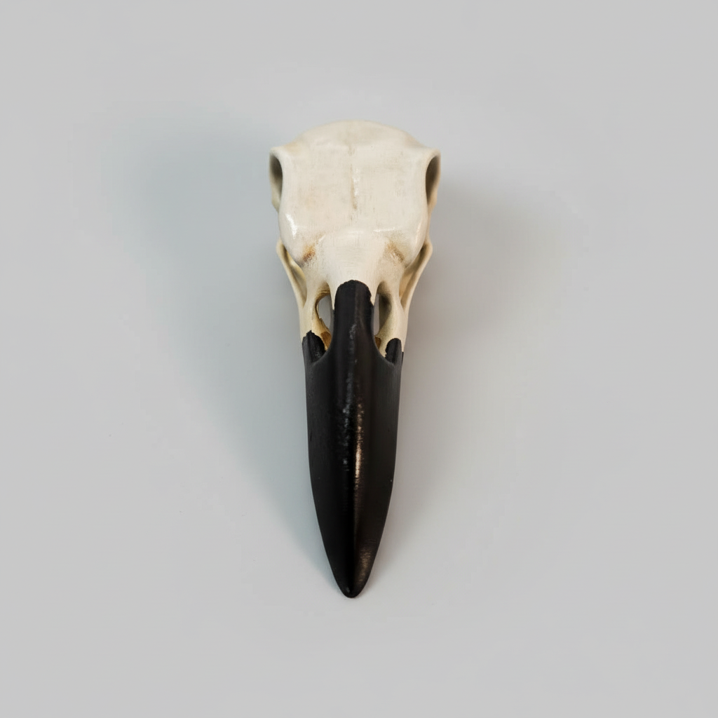 Decorative raven skull anatomical oddity