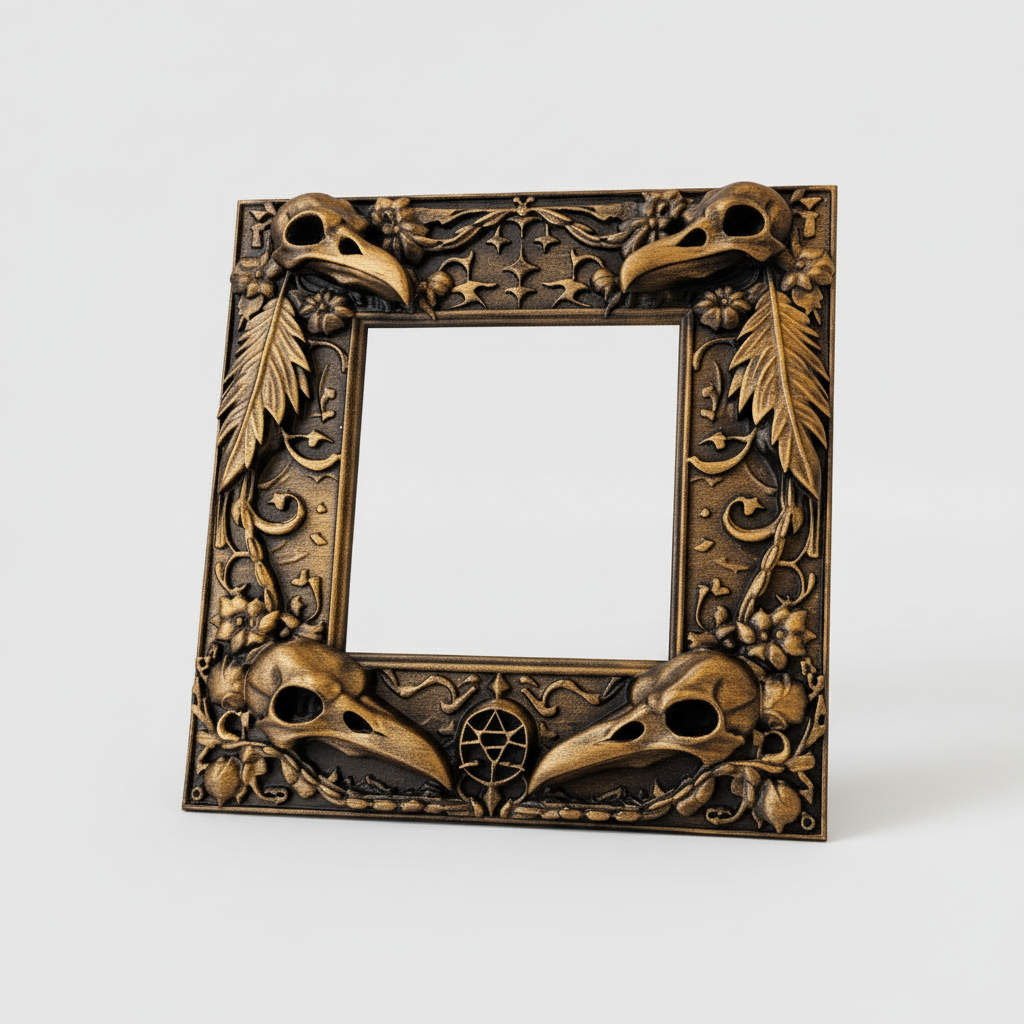 Decorative raven switch surround gothic interior