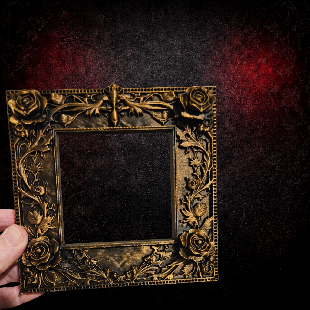 Gothic rose light switch frame for dark interiors