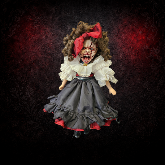 Ruby horror art doll one of a kind gothic collectible