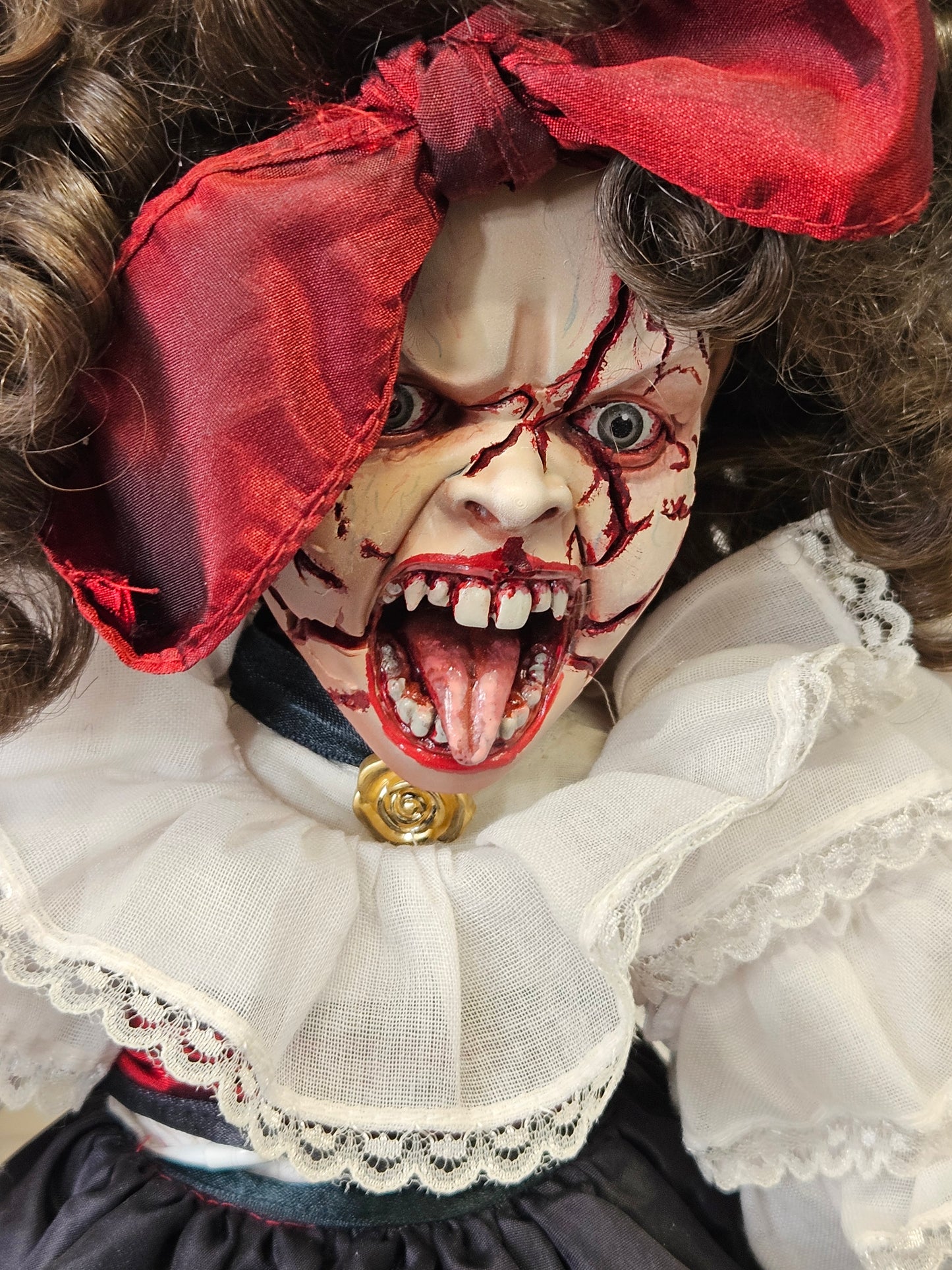 horror art doll one of a kind gothic collectible