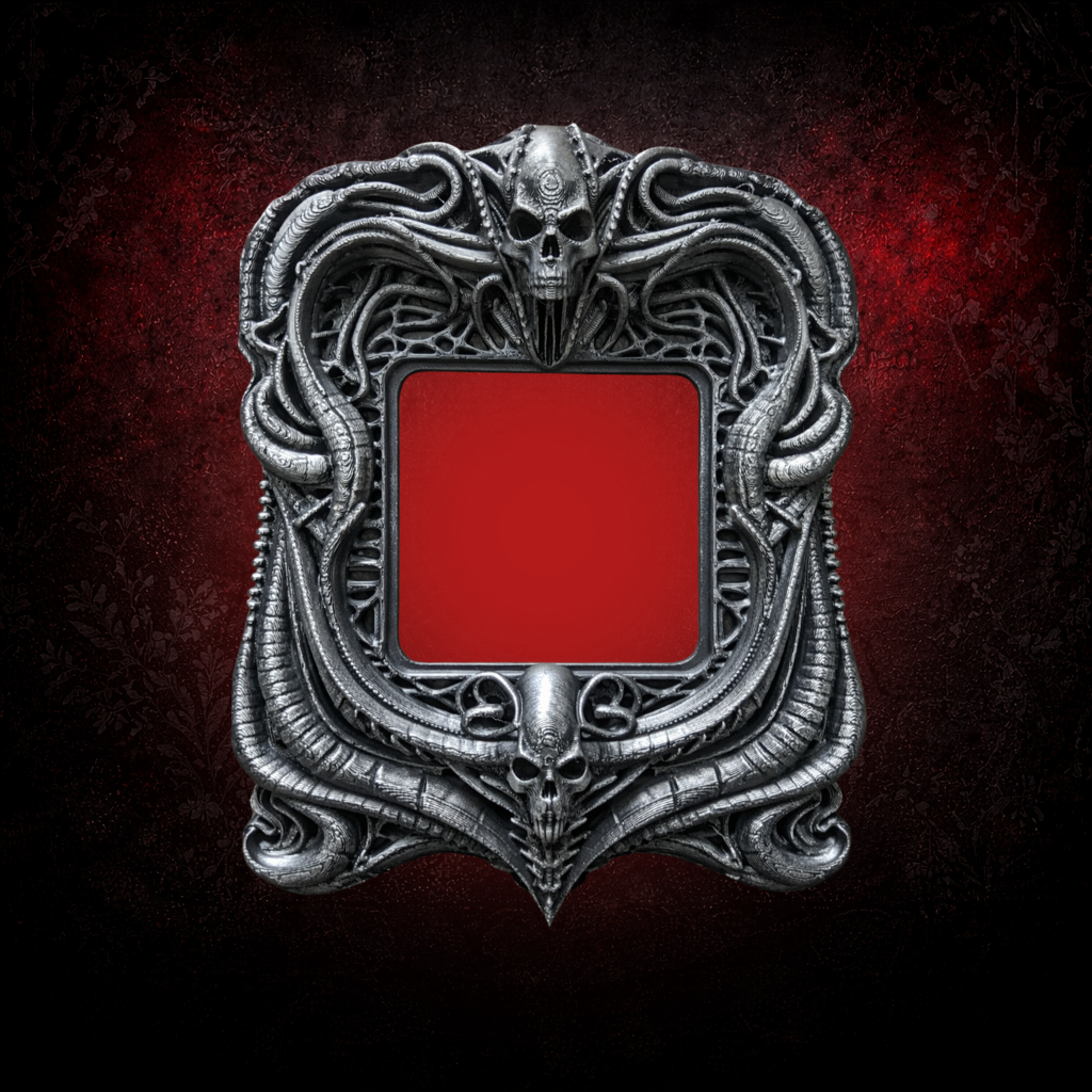 Biomechanical gothic light switch frame