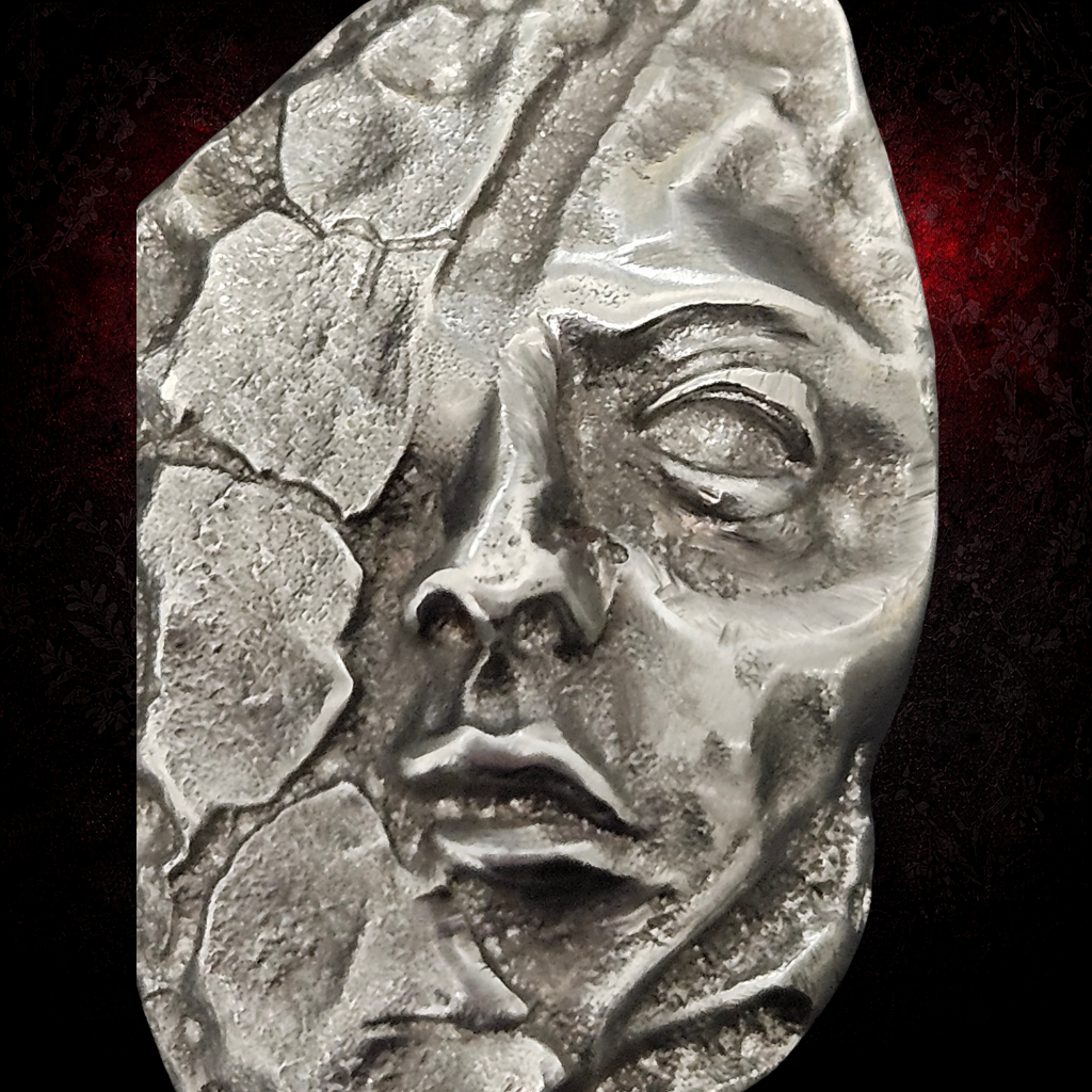 Gothic face pendant artistic jewellery