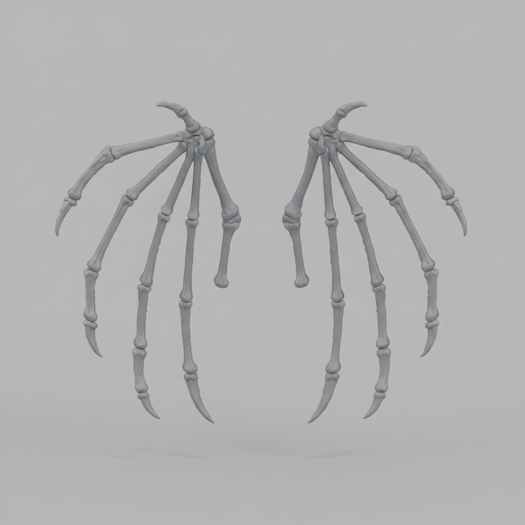 Skeletal resin wings for crafts and miniature projects