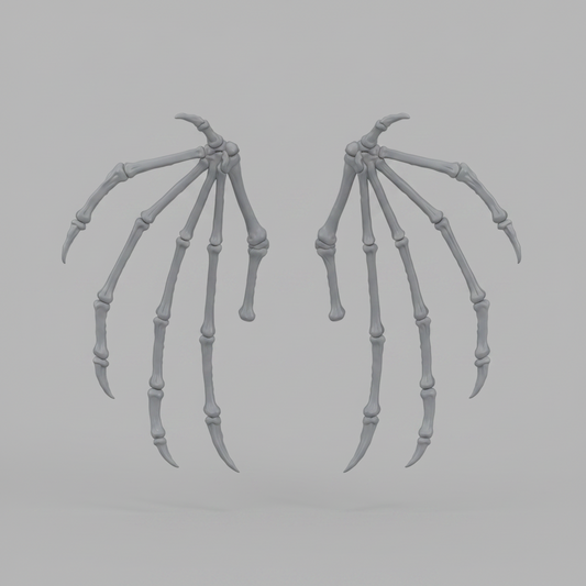 Skeletal resin wings for crafts and miniature projects