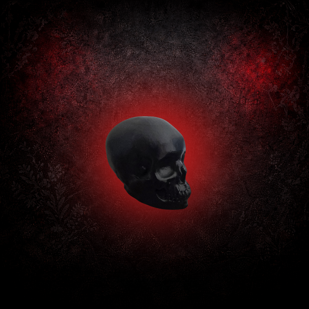 Skull pull cord with dark gothic styling