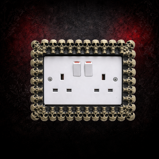 Skull double socket surround gothic wall decor