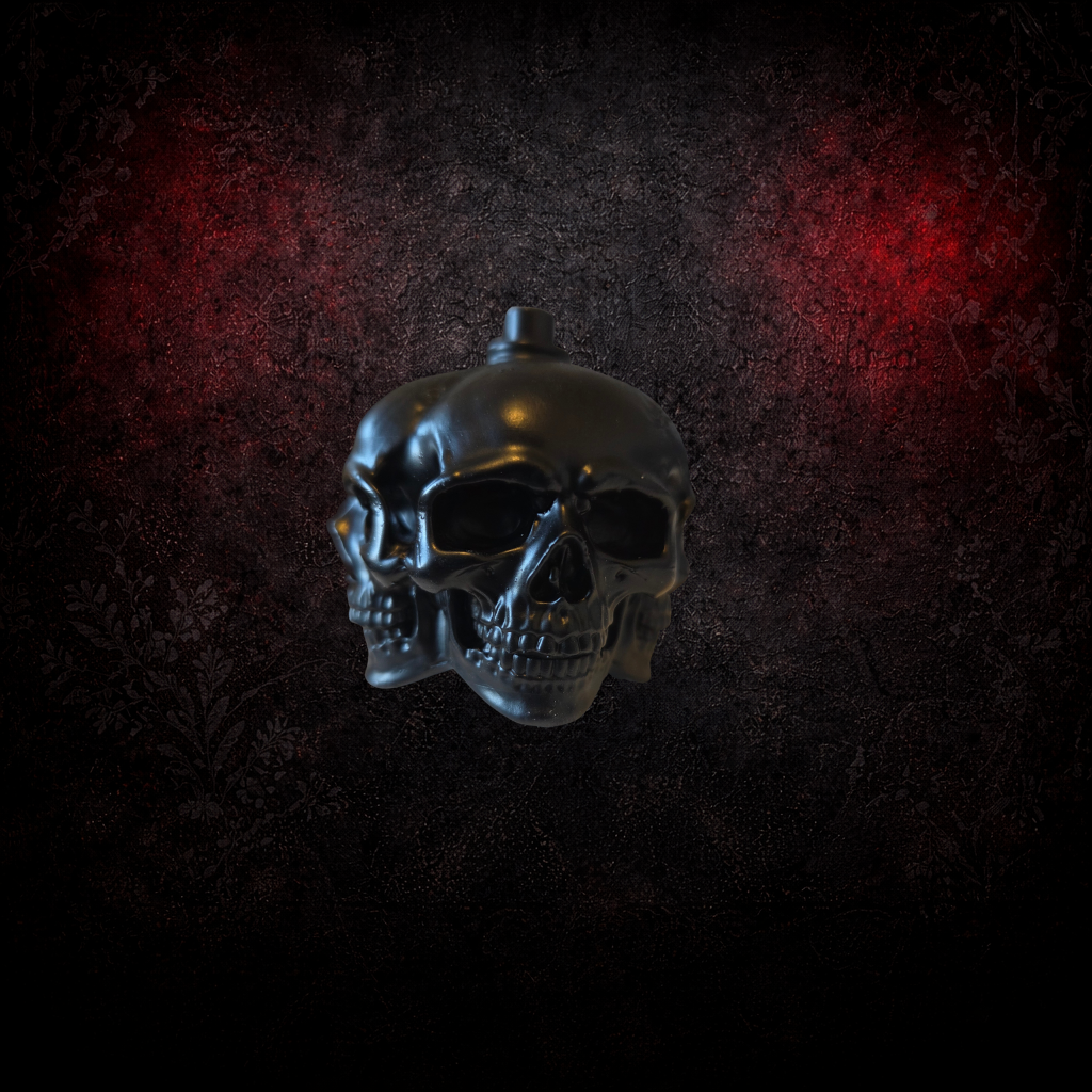 Macabre conjoined skull light pull