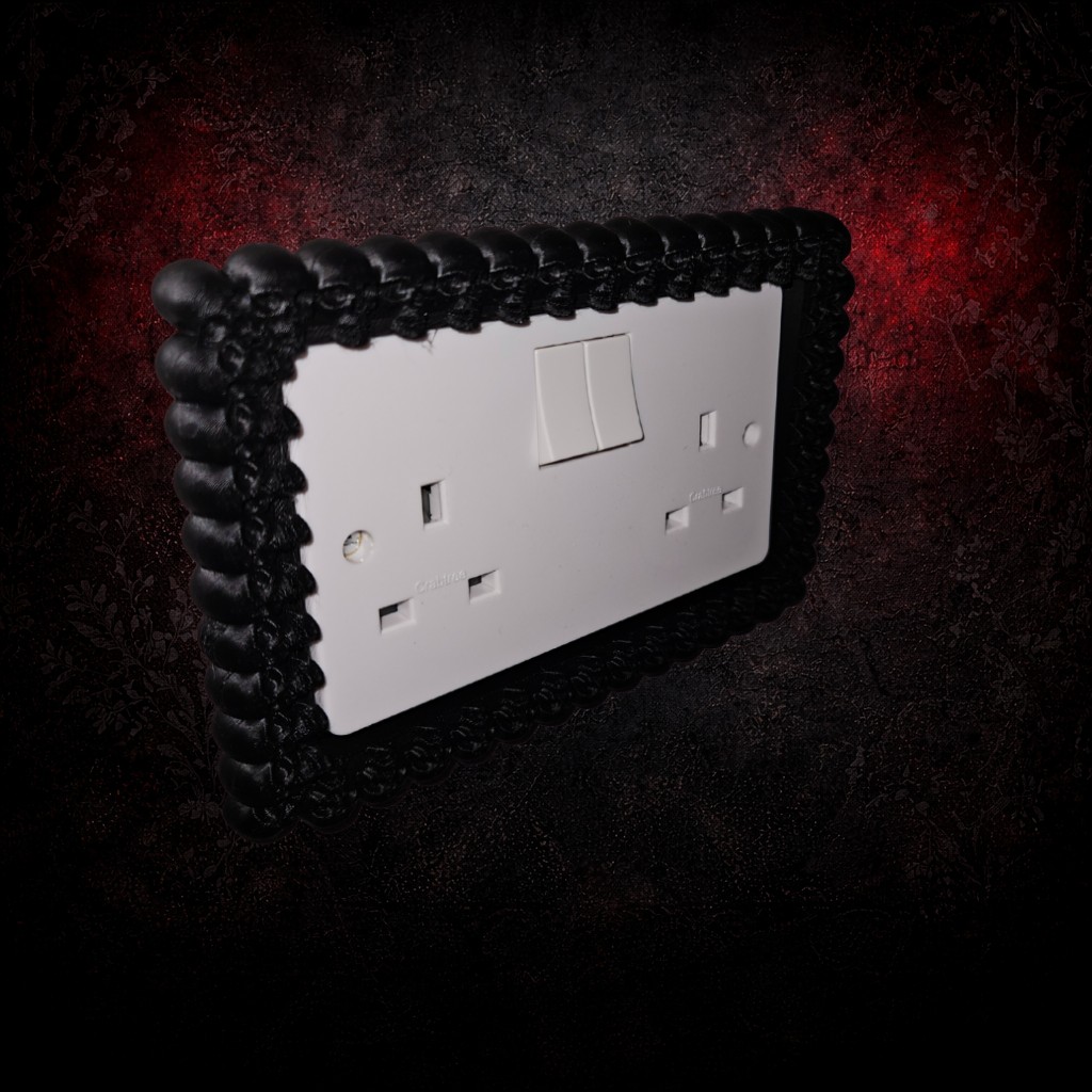 Decorative skull socket surround gothic interior