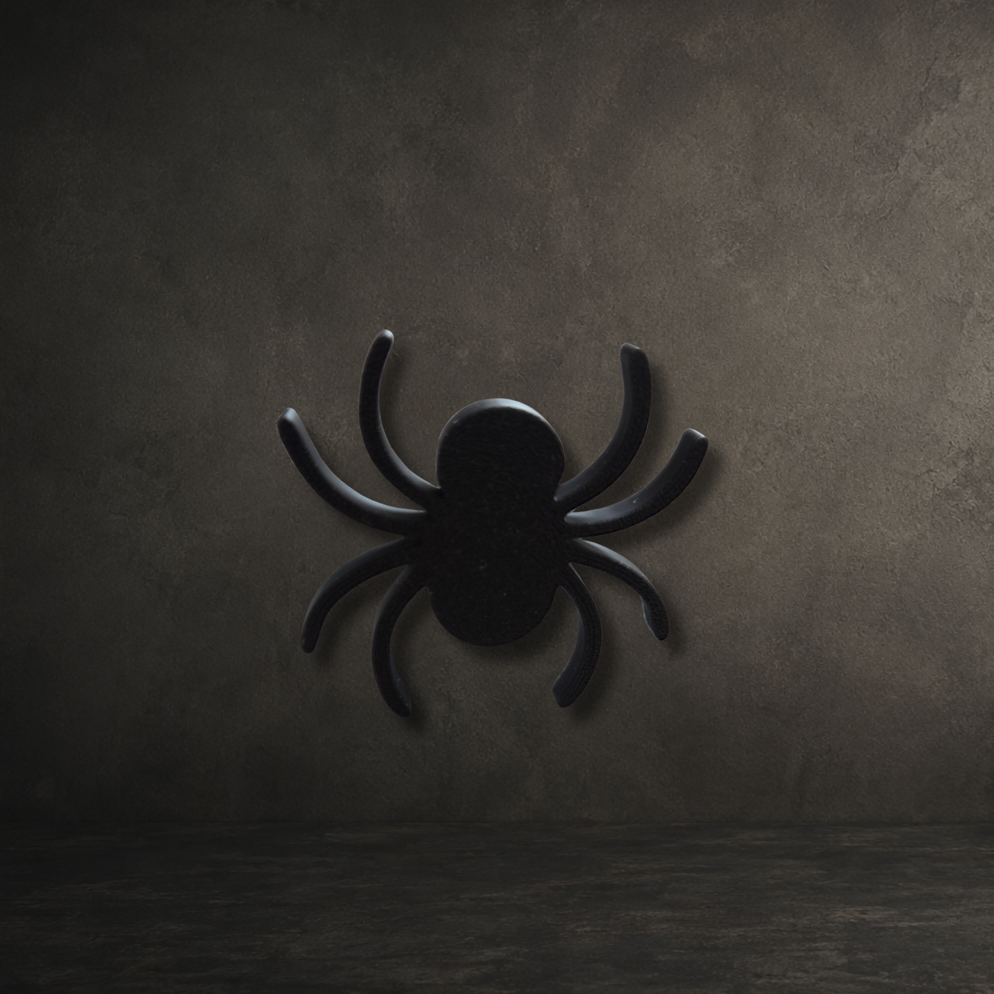 Spooky spider cupboard pull handle, 3D printed with an M4 screw included for easy installation on furniture.