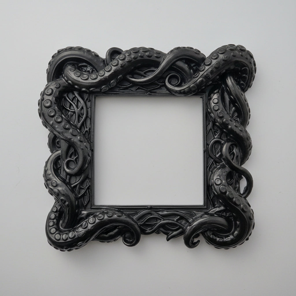 Tentacle light switch surround gothic UK wall decor with curling sea creature design for dark interiors