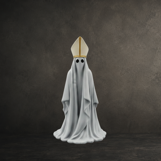 The Bishop ghost figurine wearing a bishop's mitre from The First Haunting collection
