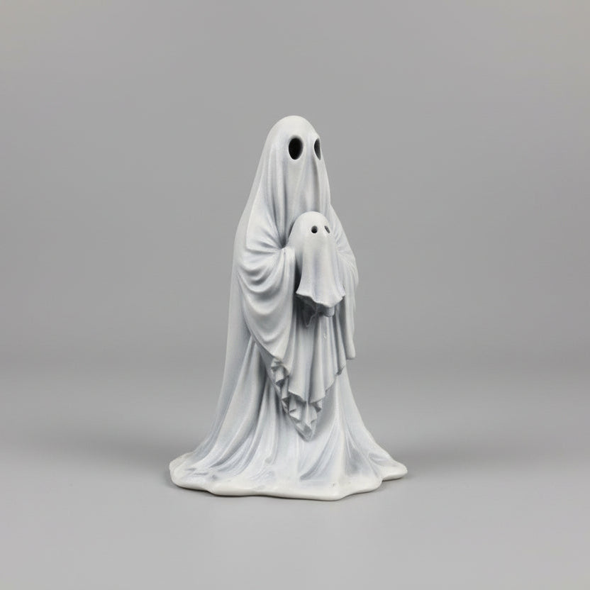 The Last Comfort ghost figurine displayed on shelf gothic home decor piece