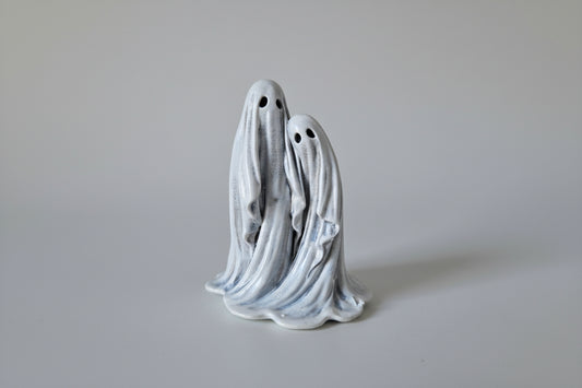 Twin Spirits gothic ghost figurine 6cm front view showing two entwined spirits