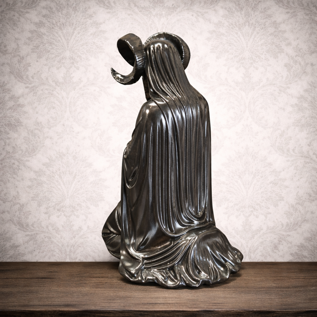 The Unholy Mother gothic statue for curiosity cabinets and dark interiors