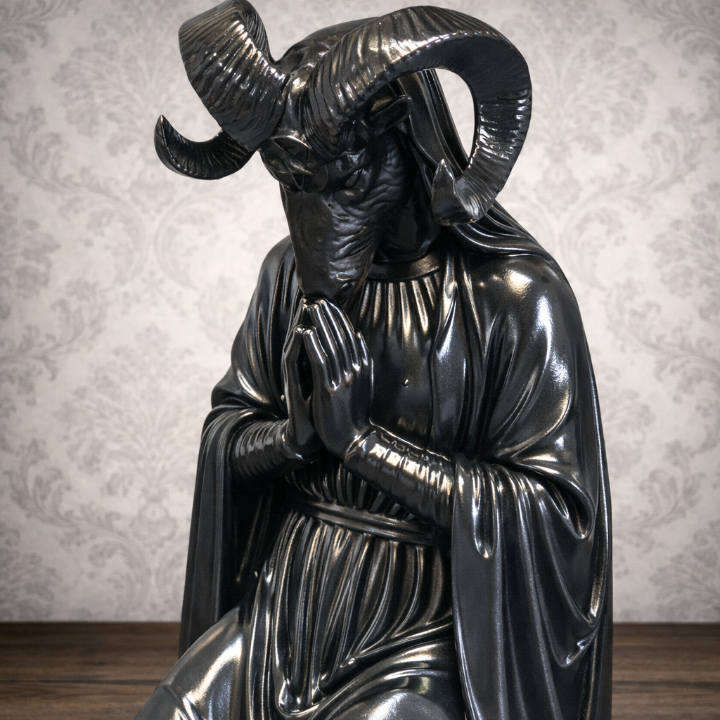 Horned occult figurine The Unholy Mother for gothic home decor