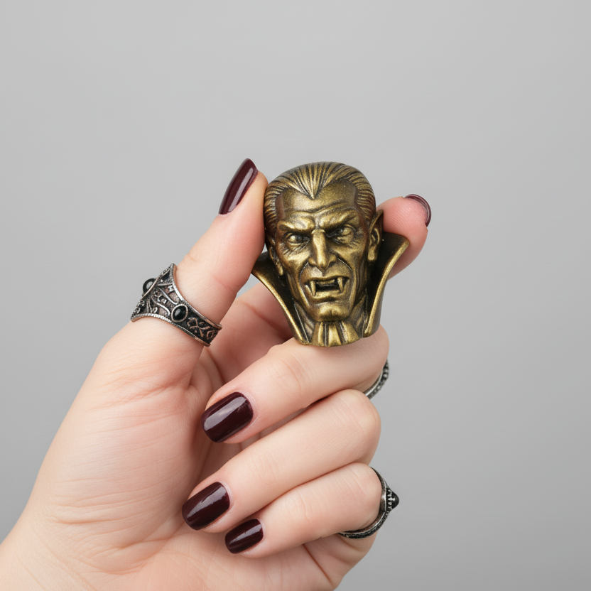 Vampire furniture knob gothic horror decor
