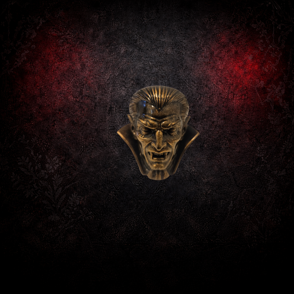Vampire Cabinet Knob | Bronze Gothic Drawer Handle | Resin Printed Dracula Hardware