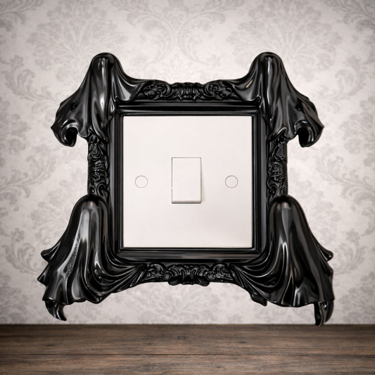 gothic ghost light switch surround resin frame