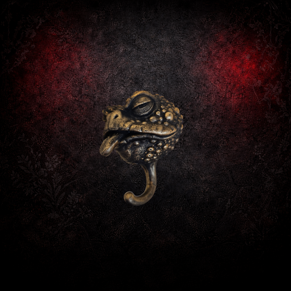 Weird gothic toad hook alternative decor
