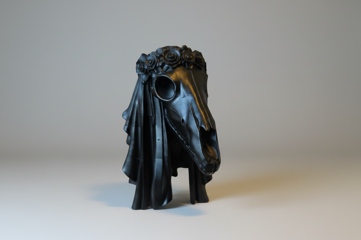 Mari Lwyd themed gothic pull cord