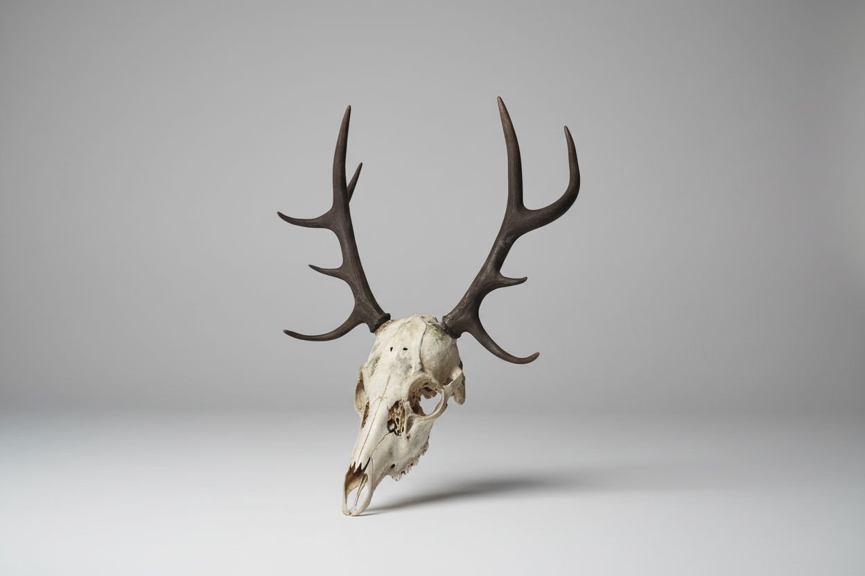 Wendigo skull mask front view gothic horror wearable Darkmoon Designs